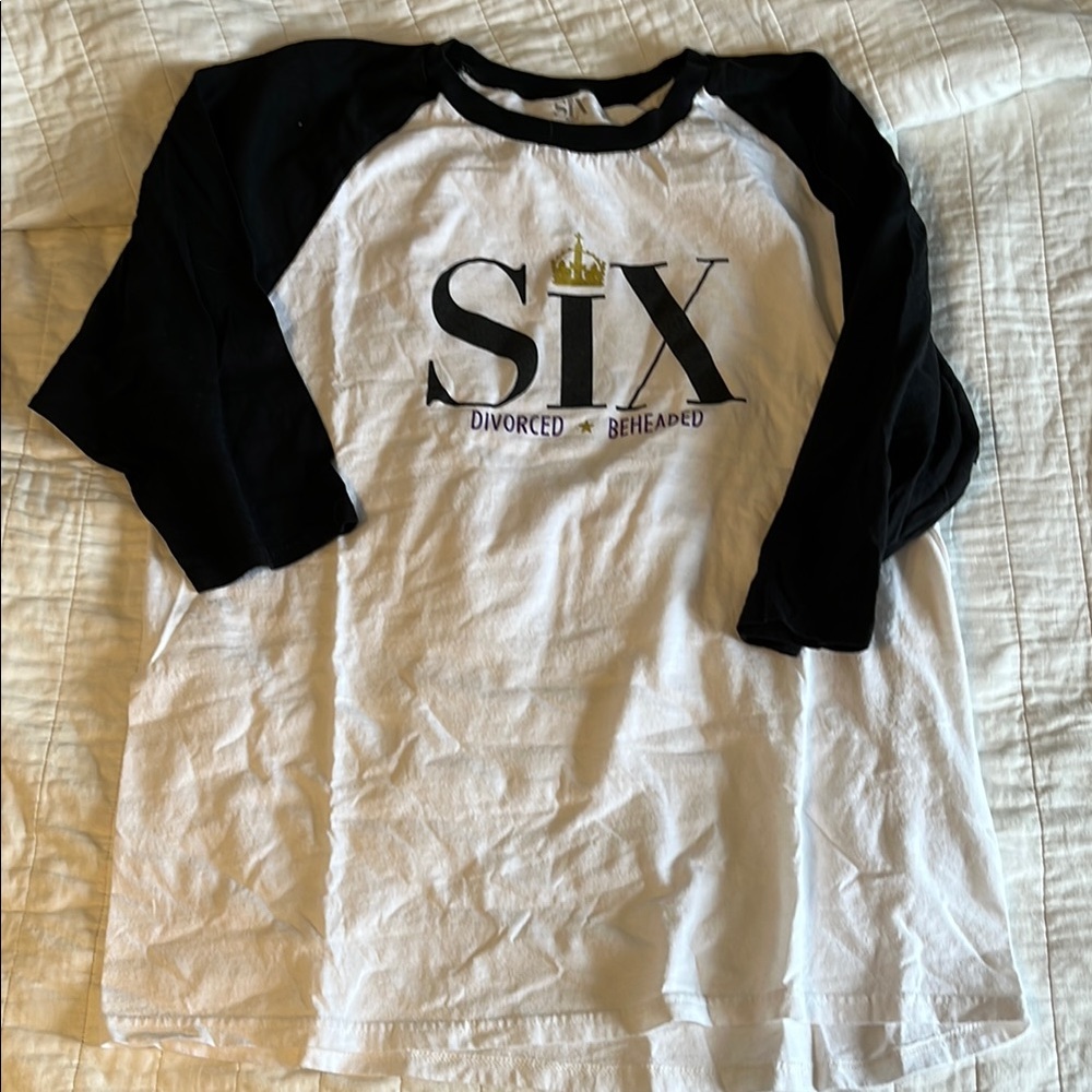 Black and White Long Sleeve Raglan Tee